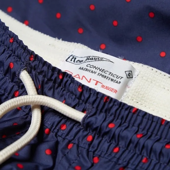 GANT Rugger Slim-Fit Dot Swim Trunks, Size M - Picture 3 of 11